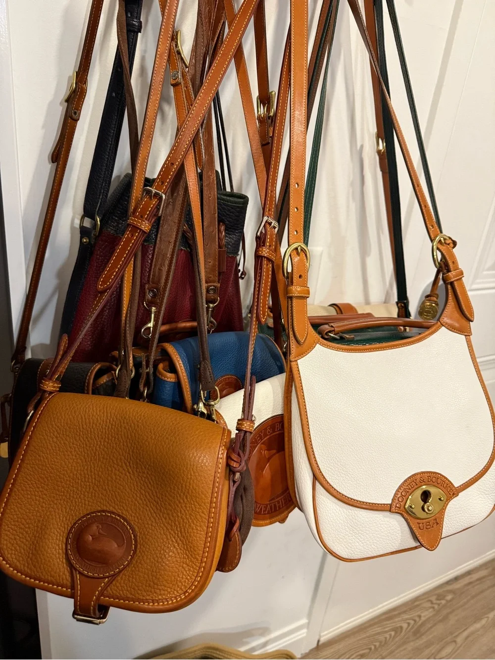 Dooney & Bourke Two-Tone Tan and Cream Leather Tote
